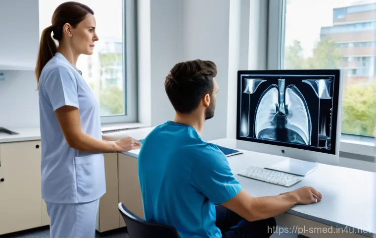 스포츠의학 분야 실무 훈련 과정 - **Prompt:** A dedicated Polish sports physiotherapist, male or female, in a modern, well-lit rehabil...